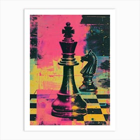 Abstract Polaroid Chess 4 Art Print