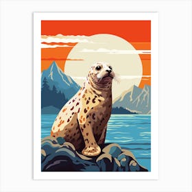 Seal Digital Illustration Art Print