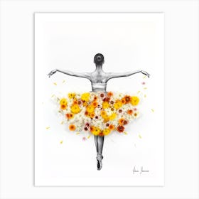 Flower Ballerina Art Print