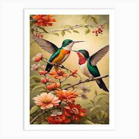 Hummingbirds Art Print