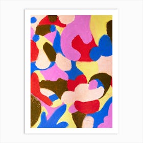 Abstract Shapes - Oilpastels Art Print