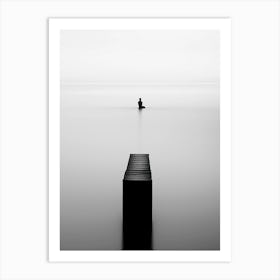 Man On A Pier Art Print