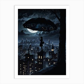 Night At The City Art Print