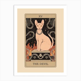 The Devil   Cats Tarot Art Print