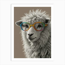 Sheep With Glasses Art Print