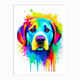 Labrador Rainbow Oil Painting Dog Art Print
