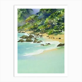 Fernando De Noronha Brazil Watercolour Tropical Destination Art Print