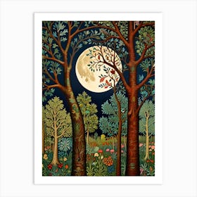 William Morris Moonlight In The Forest 51 Art Print