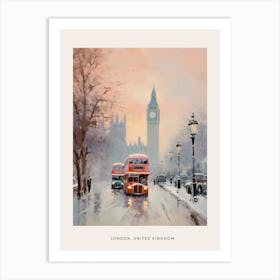 Dreamy Winter Painting Poster London United Kingdom 6 Art Print