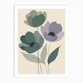 Three Flowers 9 Art Print