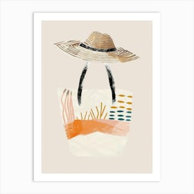 Beach Hat Art Print