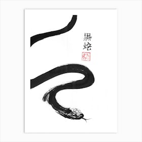 Black Snake Art Print