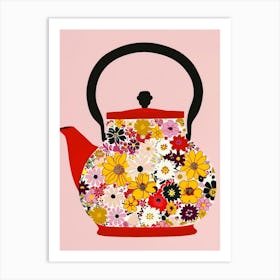 Teapot With Flowers 4 Art Print