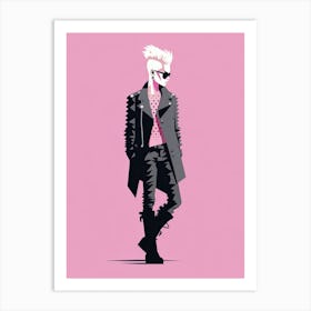 Modern Pink Punk Movement Art Print