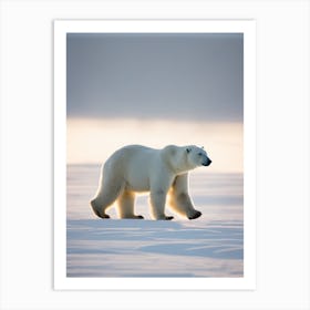 Polar Bear Walking Art Print