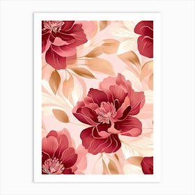 Floral Seamless Pattern 16 Art Print