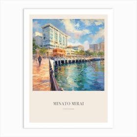 Minato Mirai 21 Yokohama Japan 2 Vintage Cezanne Inspired Poster Art Print