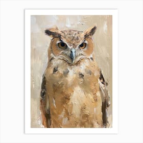 Verreauxs Eagle Owl Painting 1 Art Print