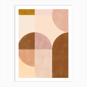 Pink Abstract Geometric Painting No.1 Art Print