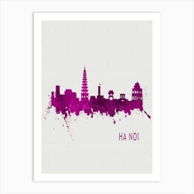 Ha Noi Viet Nam City Purple Art Print