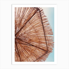 Straw Beach Umbrella Art Print