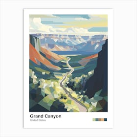 Grand Canyon   Geometric Vector Illustration 3 Poster Art Print
