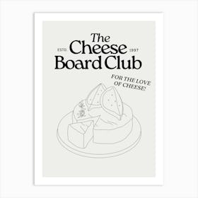 The Cheese Board Club | Vintage Retro Kitchen Art Print