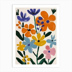 Painted Florals Statice 3 Art Print