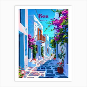 Kea Greece Vibrant Art Illustration Art Print