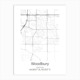 Woodbury,United States Minimalist Map Poster