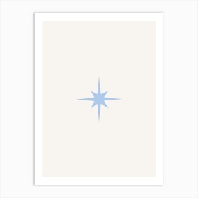 Retro Star Blue Art Print