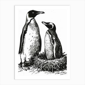 Emperor Penguin Nesting 4 Art Print