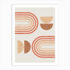 Boho lines and circles 5 Art Print