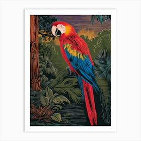 Parrot In The Jungle Art Print