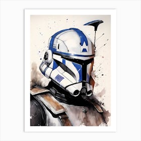 Captain Rex Star Wars Painting (19) Art Print