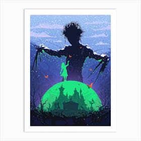 Edward Scissorhands Silhouette Art Print