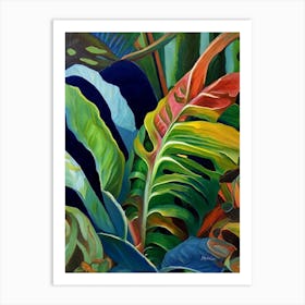 Hart S Tongue Fern Cézanne Style Art Print