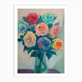 Henri Matisse Roses In A Vase Art Print