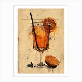 Orange Drink Canvas Print 2 Art Print