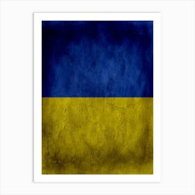 Ukraine Flag Texture Art Print