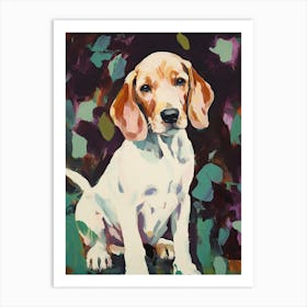 A Basset Hound Dog Painting, Impressionist 3 Art Print