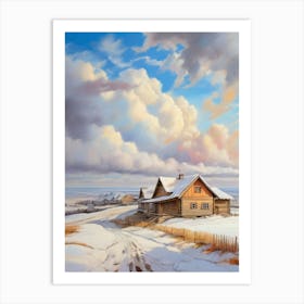 House In The Snow Art Print