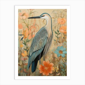 Great Blue Heron 6 Detailed Bird Painting Art Print