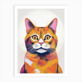 Ginger Cat Portrait Art Print