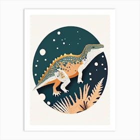 Velocisaurus Terrazzo Style Dinosaur Art Print