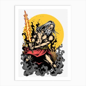 Greek God Of War Art Print