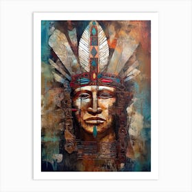 Native Rhythms: Echoes of Tribal Art and Spirit Art Print