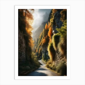 Autumn Road 22 Art Print