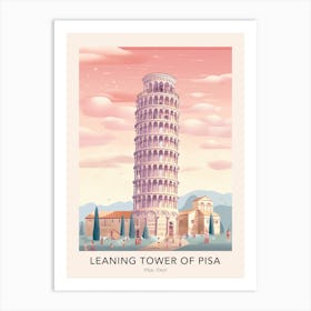 Leaning Tower Of Pisa Italy 2 Travel Poster Art Print