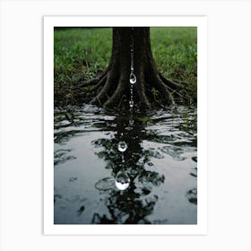 Raindrops On A Tree 3 Art Print